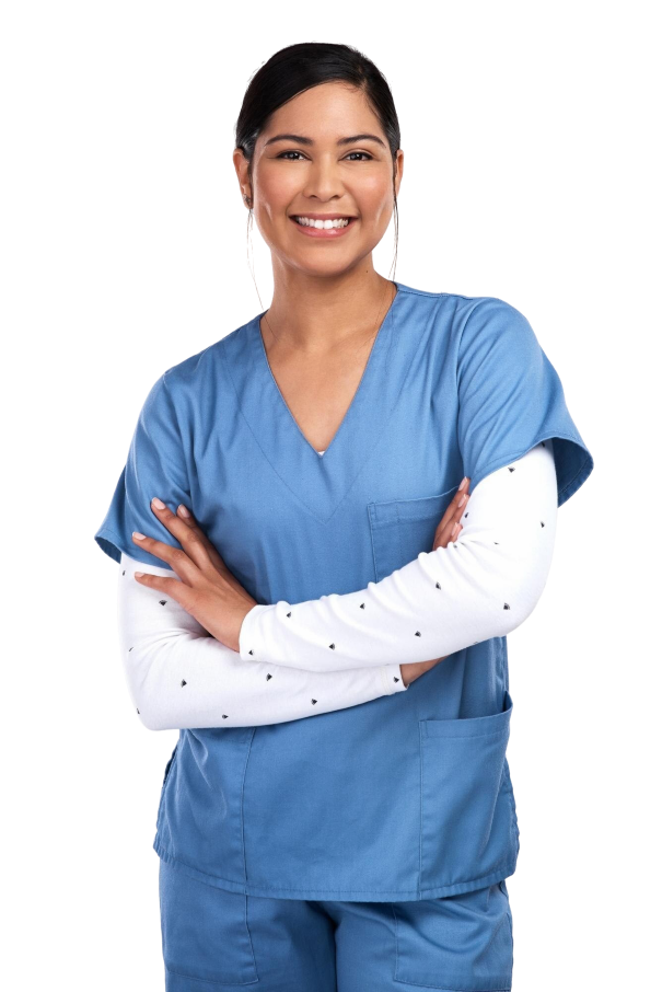 A caregiver with an older adult